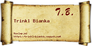 Trinkl Bianka névjegykártya